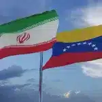 Flags of Iran and Venezuela. File photo.