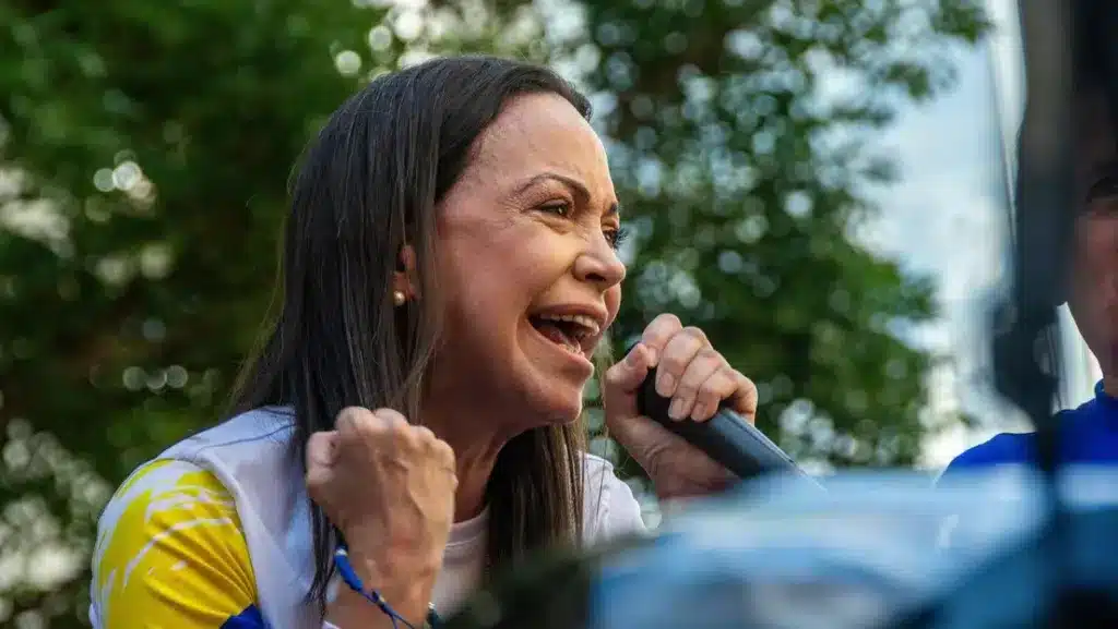 María Corina Machado at a rally in Caracas, January 10, 2025. Photo: Jimmy Villalta /VWPics/Legion-Media.