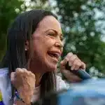 María Corina Machado at a rally in Caracas, January 10, 2025. Photo: Jimmy Villalta /VWPics/Legion-Media.