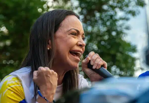 María Corina Machado at a rally in Caracas, January 10, 2025. Photo: Jimmy Villalta /VWPics/Legion-Media.