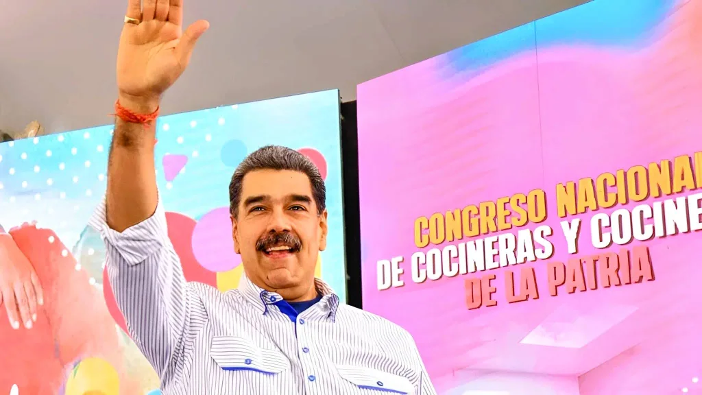 Venezuelan President NicolĂĄs Maduro during a public event in Caracas on Thursday, October 16, 2025. Photo: Venezuela's Presidential Press.