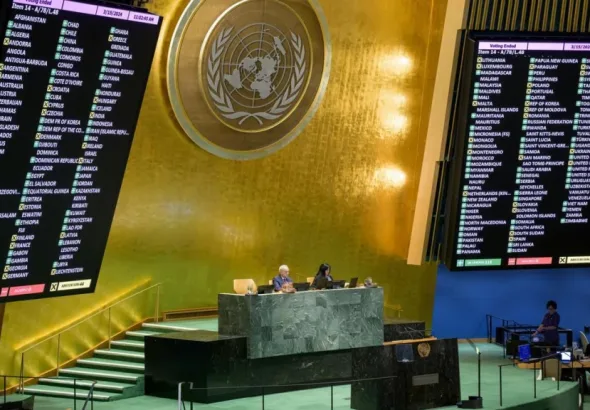 UN General Assembly vote on the resolution to end US blockade against Cuba. Photo: UN News.