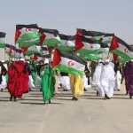 Protest by the Polisario Front in the refugee camps of Tindouf, Algeria.