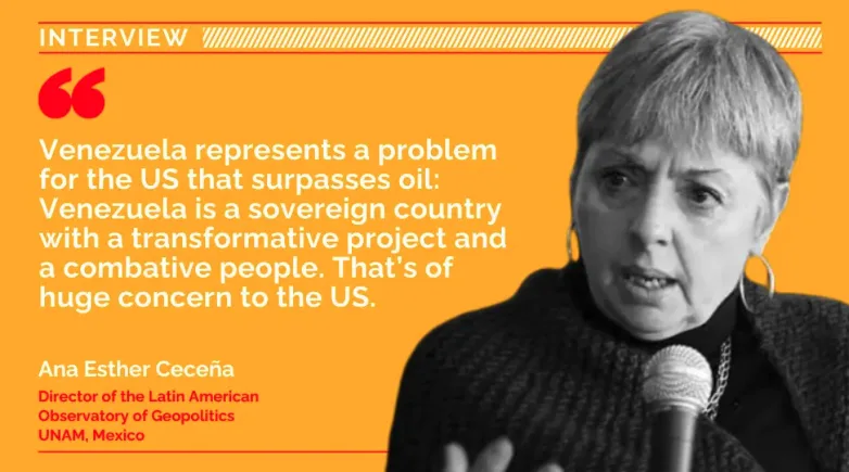 Ana Esther Ceceña. Photo: Venezuelanalysis.