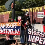 Malaysians protest Trump visit. Photo: PSM/FB.