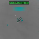 An image from a video released by US President Donald Trump on social media; Trump claims that it shows a lethal strike on a small boat allegedly off the coast of Venezuela, Oct. 14, 2025. Photo: Truth Social@realDonaldTrump.