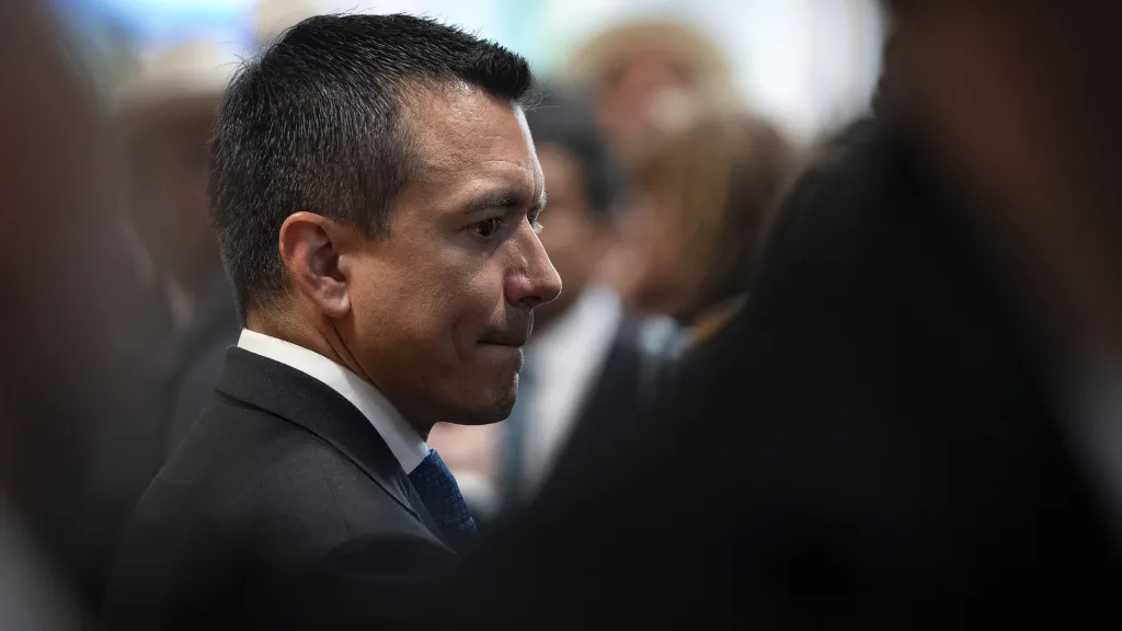 Ecuadorian President Daniel Noboa attends a tourism conference in Madrid, Spain, January 24, 2024. Photo: David Cruz Sanz/AP/File photo.