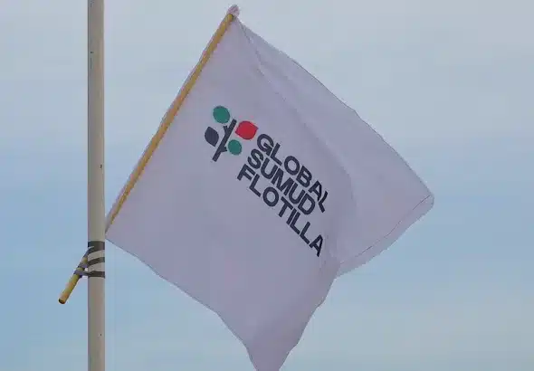 Flag of the Sumud Global Flotilla. File photo.