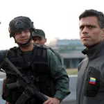 Venezuelan opposition politician Leopoldo López is seen outside Generalisimo Francisco de Miranda La Carlota Airbase, in Caracas, on April 30, 2019, leading a failed coup d'etat. Photo: Carlos Garcia Rawlins/Reuters/file photo.