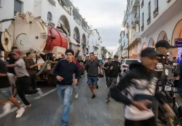Protesters in Morocco. Photo: Izquierda Diario.