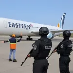 A flight carrying Venezuelan migrants deported from the US arrives at the Simón Bolívar International Airport near Caracas on Friday, October 17, 2025. Photo: IG/@minjusticia_ve.