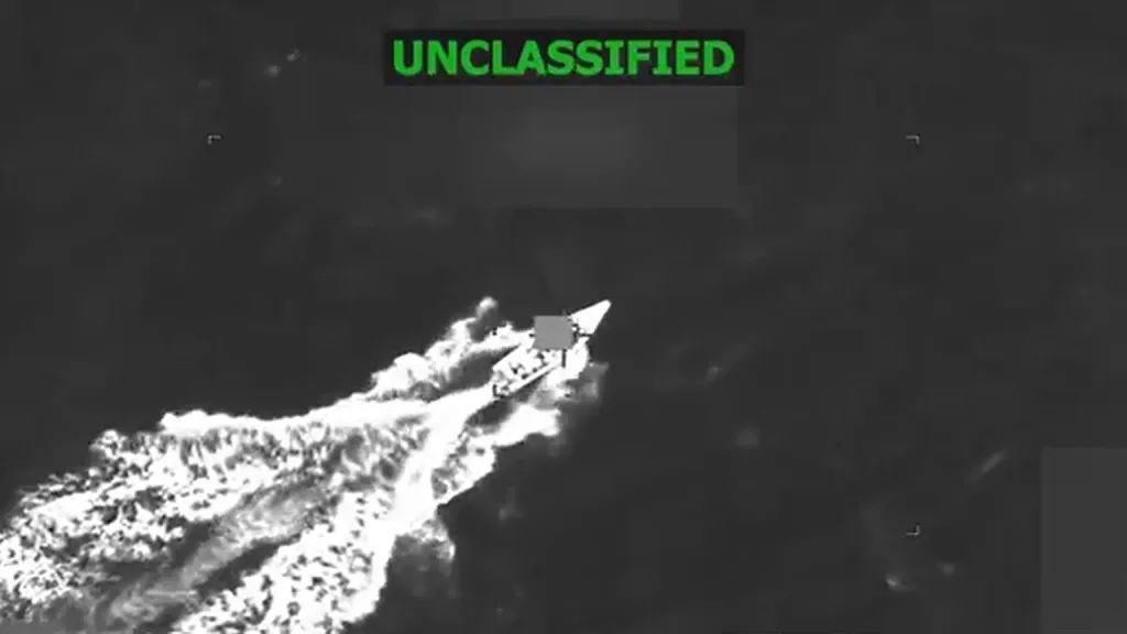 Another small boat struck by the US military in the Caribbean, leaving 3 victims dead on November 6, 2025. Photo: X/@SecWar.