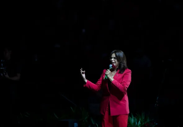 Presidential candidate Rixi Moncada, Nov. 2025. File photo.