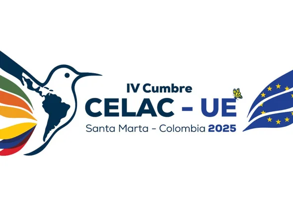 anner of the CELAC–EU summit scheduled for Nov. 9-10 in Santa Marta, Colombia. Photo: Colombian government.