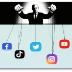 Benjamin Netanyahu, the Prime Minister of Israel, a puppet master controlling various social media platforms, including Facebook, TikTok, Twitter, Instagram, and YouTube. Photo: Dissident Voice.