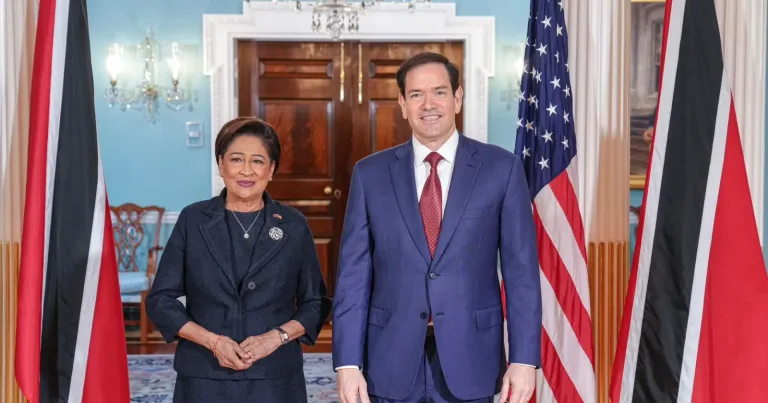 US Secretary of State Marco Rubio alongside Trinidadian Prime Minister Kamla Persad-Bissessar on Sept. 30, 2025. Photo: US Department of State/file photo.