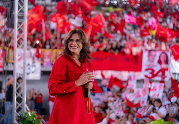 Rixi Moncada at a campaign event. Photo: Facebook/Rixi Presidenta.