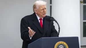 US President Donald Trump during the traditional Thanksgiving event held at the White House on November 25, 2025. Source: CNP/AdMedia/Legion-Media.