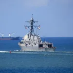 Imperialist warpath: US Navy destroyer USS Gravely (pictured), part of the fleet with which Trump threatens Venezuela. Photo: Andrea de Silva/Reuters.
