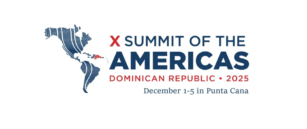 Banner of the 10th Summit of the Americas initially scheduled for Dec. 4-5 in Dominican Republic. Photo: Dominican Republic government.