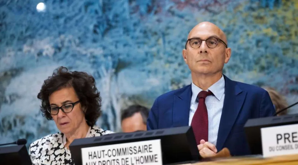 United Nations High Commissioner for Human Rights, Volker Türk, during a session in Geneva, Switzerland. Photo: Fabrice Coffrini/AFP/file photo.