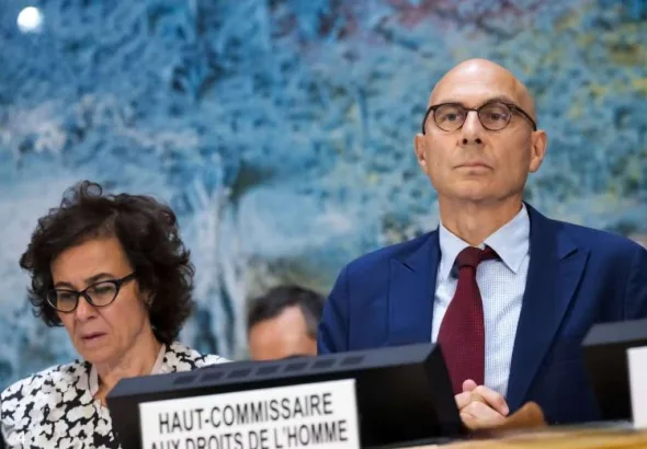 United Nations High Commissioner for Human Rights, Volker Türk, during a session in Geneva, Switzerland. Photo: Fabrice Coffrini/AFP/file photo.