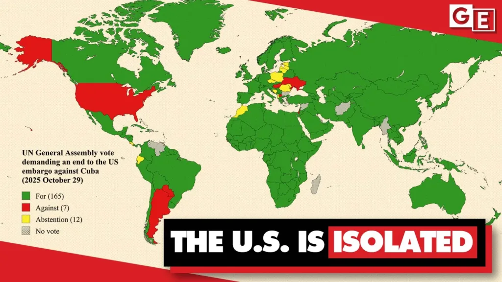 Cuba-blockade-UN-vote-2025-map-General-Assembly-US-Trump