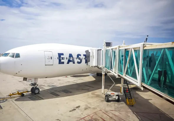 A flight of the US airline Eastern at Simón Bolívar International Airport in Maiquetía, Venezuela. Photo: Ministry of the Interior, Justice and Peace of Venezuela.