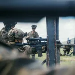 A US Marine belonging to the 22nd Marine Expeditionary Unit fires an M27 infantry automatic rifle during a live-fire range at Camp Santiago, Puerto Rico. Photo: X/@Southcom.