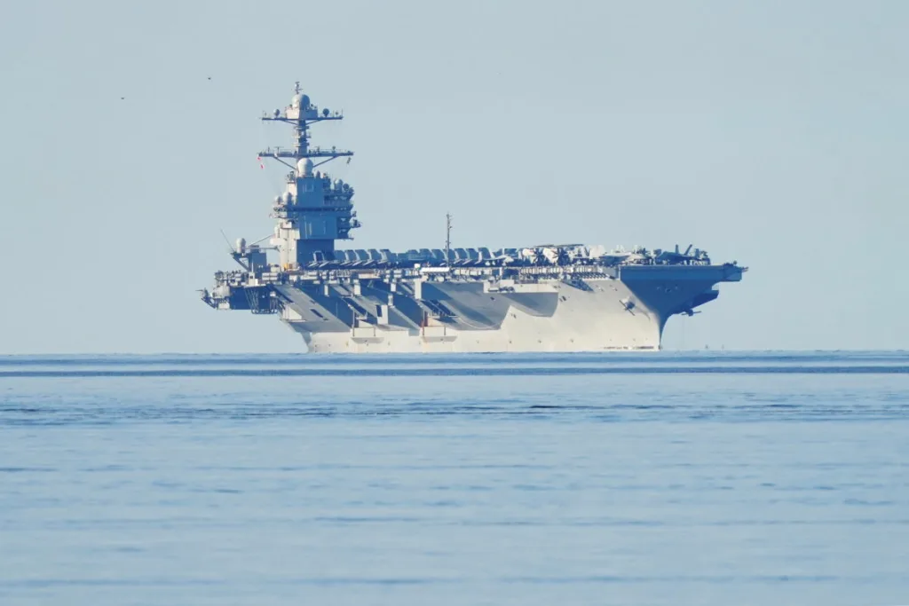 US aircraft carrier USS Gerald R. Ford. Photo: Terje Pedersen/NTB/File photo.