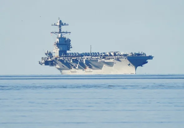US aircraft carrier USS Gerald R. Ford. Photo: Terje Pedersen/NTB/File photo.