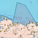 Partial view of MaiquetĂa's Flight Information Region under responsibility of the Venezuelan government. File photo.