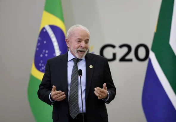 Brazilian President Luiz Inácio Lula da Silva addressing the G20. Photo: Ricardo Stuckert/PR.