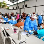 Venezuelan migrants arriving on flight 85 of the Return to the Homeland Plan, November 13, 2025, receiving comprehensive attention upon arrival in Venezuela. Photo: IG/@minjusticia_ve.