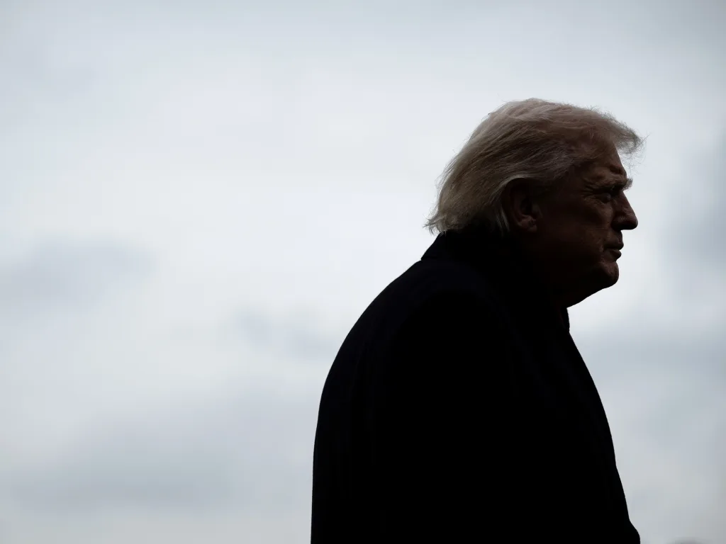 Donald Trump in the White House gardens. Photo: Graeme Sloan/EPA-EFE/file photo.