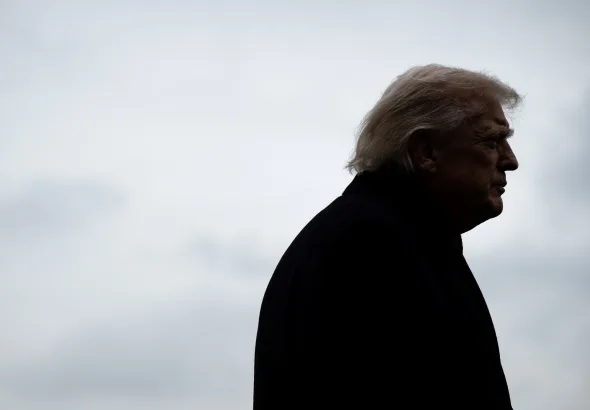 Donald Trump in the White House gardens. Photo: Graeme Sloan/EPA-EFE/file photo.