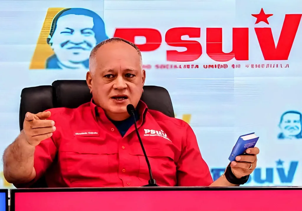 PSUV Secretary General Diosdado Cabello during a press conference on November 3, 2025. Photo: Con el Mazo Dando.