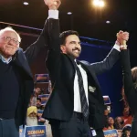 Sen. Bernie Sanders and Rep. Alexandria Ocasio-Cortez campaign for fellow democratic socialist Zohran Mamdani, now NYC mayor. Photo : Andres Kudacki/Getty/file photo.