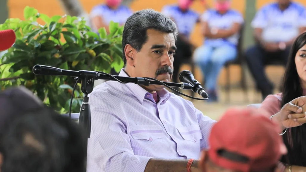 Venezuelan President Nicolás Maduro during a meeting with communards in Aragua state on Wednesday, November 12, 2025. Photo: Venezuela's Presidential Press.