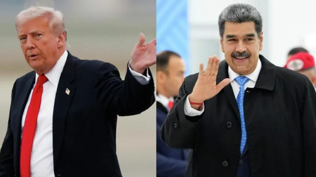 US President Donald Trump (left) and Venezuelan President NicolĂĄs Maduro (right). Photo: AP.