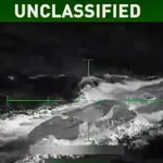 Screen grab of US attack on a boat in the Caribbean that left two survivors, October 16, 2025. Photo: United States government.