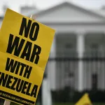 People take part in a "Hands off Venezuela" protest against US military deployment in front of the White House in Washington DC on Nov. 15, 2025. Photo: AFP.