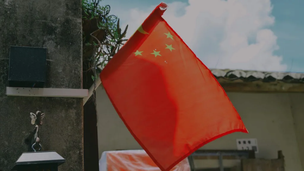 The National Flag of the People's Republic of China, commonly known as the "Five-star Red Flag." Photo: Wang Binghua.