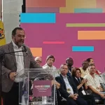 Yván Gil at the People's Assembly for Peace and Sovereignty. Photo: Con el Mazo Dando.