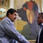 Venezuelan President Nicolas Maduro meets then Nueva Esparta Governor Alfredo Díaz at Miraflores Palace. Photo: Venezuelan Presidential Press/file photo.