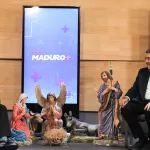 Venezuelan President Nicolás Maduro (right) speaking with Miguel Pérez Pirela (left) on episode 99 of Con Maduro+. Photo: Instagram/@presidencialven.