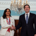 US Secretary of State Marco Rubio (right) meets Canada's Foreign Minister Anita Anand at the State Department in Washington, on Aug. 21, 2025. Photo: AP/Cliff Owen/file photo.