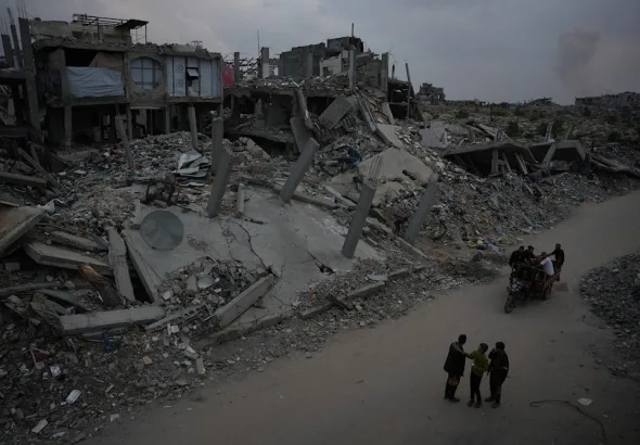 A neighborhood in Jabalia, northern Gaza Strip, destroyed by the Zionist entity. Photo: AFP.