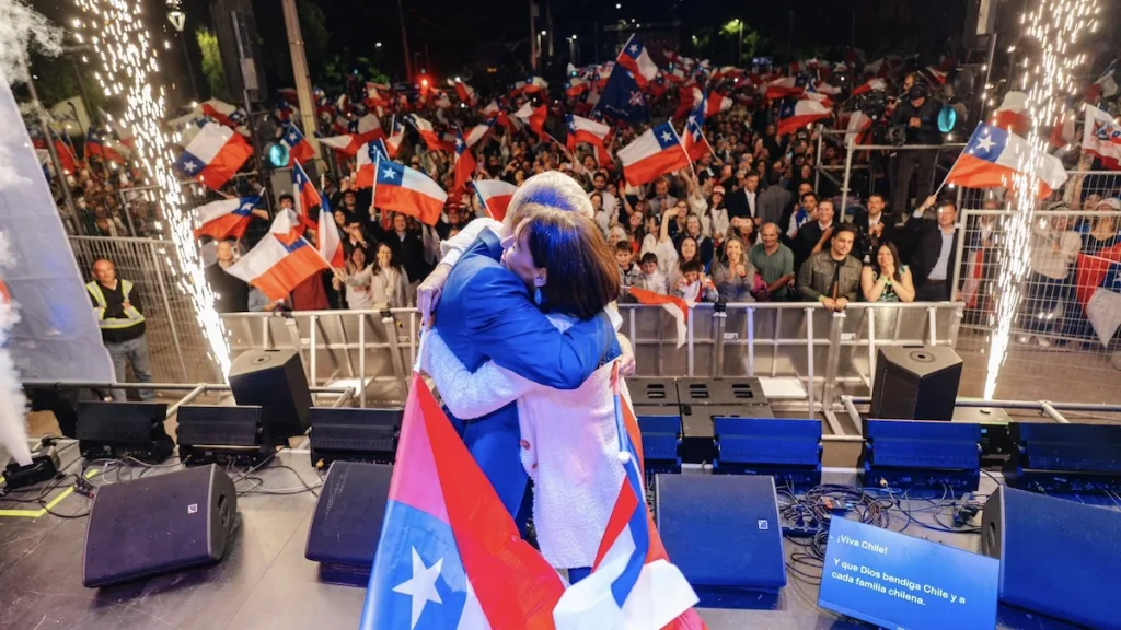 Far-right Chilean President-elect JosĂŠ Antonio Kast celebrates his victory in the December 14 elections. Photo: X/JosĂŠ Antonio Kast.