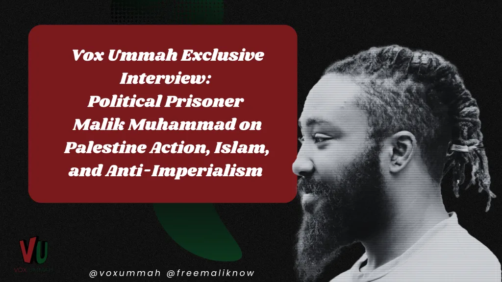 Malik Muhammad is an American activist, writer, and a political prisoner currently serving a 10-year sentence in Oregon for actions during the 2020 Black Lives Matter Uprisings. Photo: Vox Ummah.